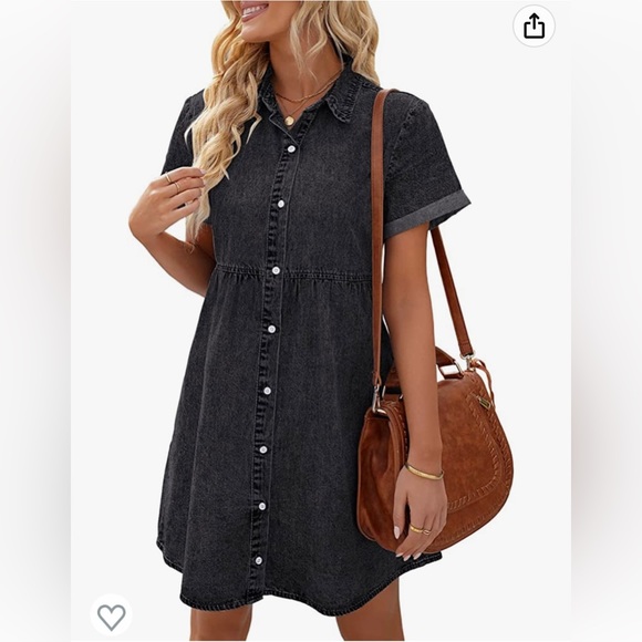 Dresses & Skirts - NWOT Black denim tiered dress